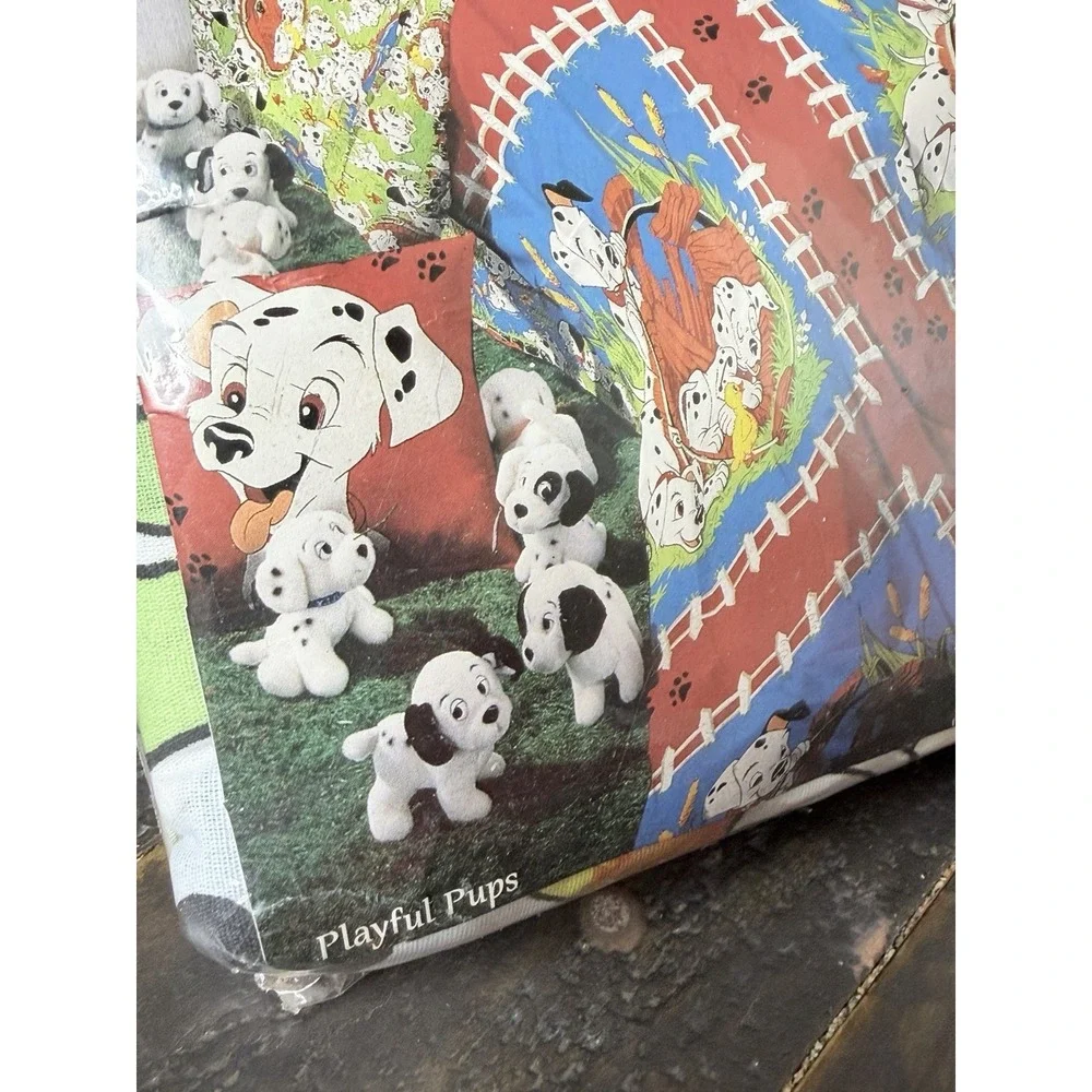 Vintage Disney 101 Dalmatians Twin Sheet Set Sealed Playful Pups 3 Pc 1990s USA